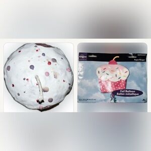 New Giant Foil Cupcake Birthday Balloon Wax Candle Party Celebration Decoration
